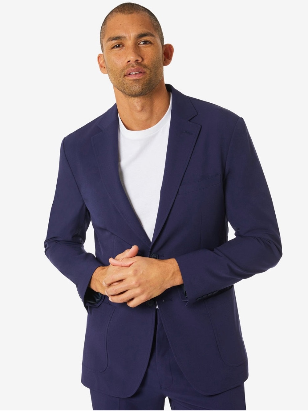Michael Kors Men’s Modern Fit Stretch Navy Blue Suit Jacket Sports Coat Sz 44L